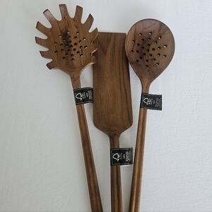 3 Teak Cooking Utensils